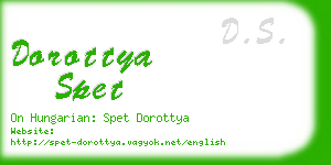 dorottya spet business card